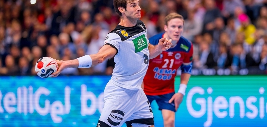 Uwe Gensheimer im Handballspiel WM 2019 Deutschland-Norwegen