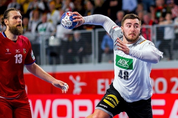 Jannik Kohlbacher im Handballspiel