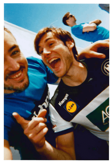 Uwe Gensheimer und Jannik Kohlacher Selfie
