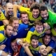 Handballmannschaft Brasilien freut sich über einen Sieg bei WM 2019