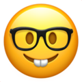 lächelndes Emoji mit Brille