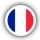 Frankreich Flagge rund
