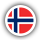 Norwegen Flagge rund