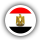 Ägypten Flagge rund