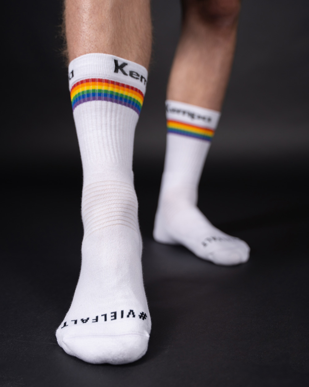 Kempa Socken weiß aus der Rainbow Sonderkollektion
